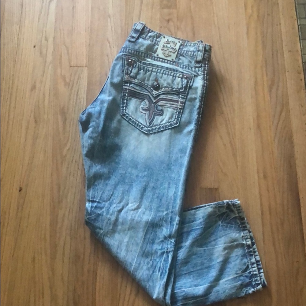 Men’s Rock Revival light blue denim